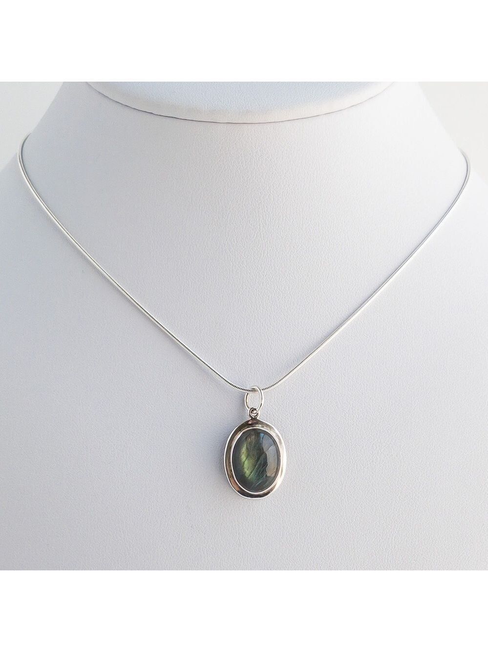 Sterling Silver Labradorite Pendant Necklace .925